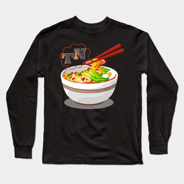 I Think I Love Noodles Long Sleeve T-Shirt by ahlama87